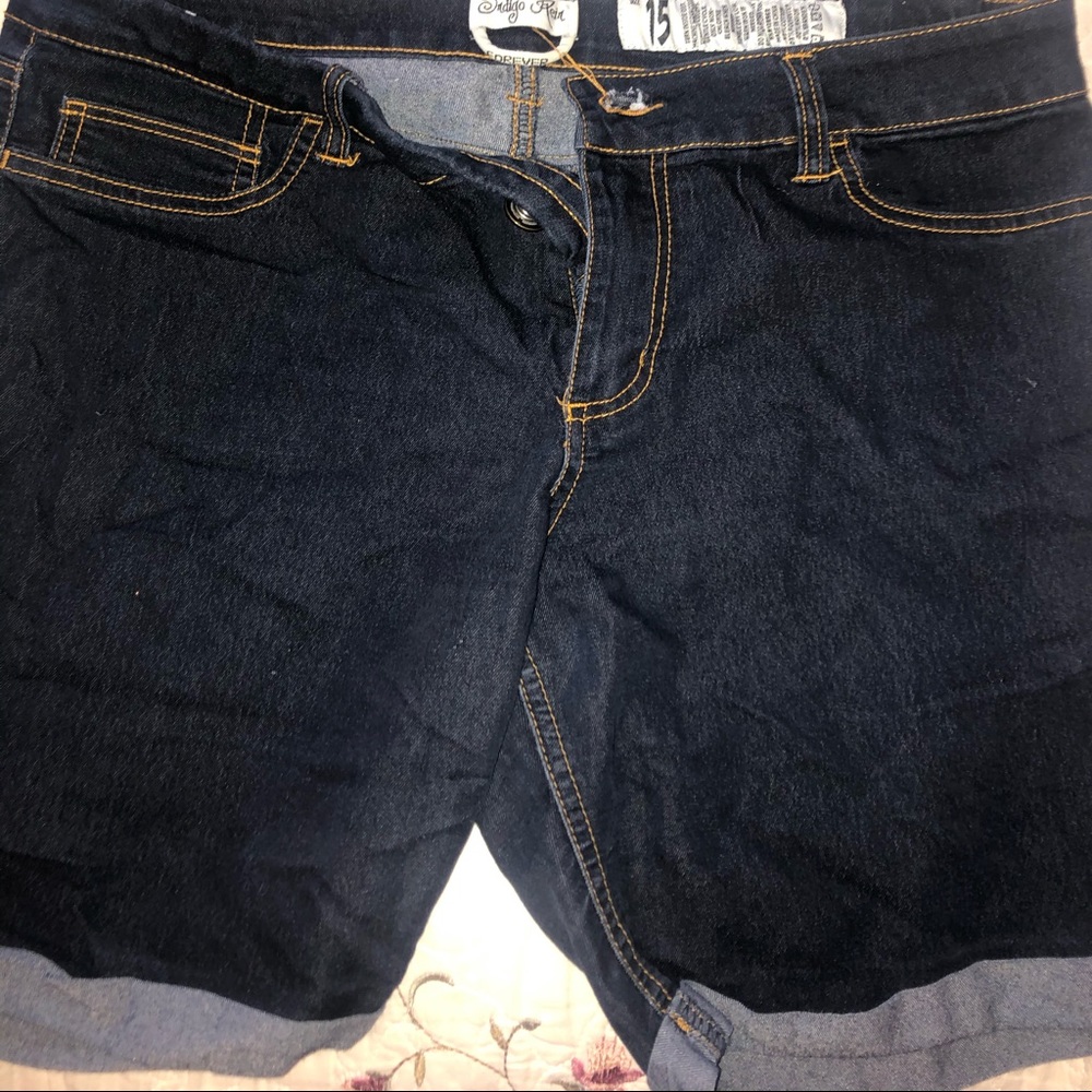 Dark Legging type Jean Shorts